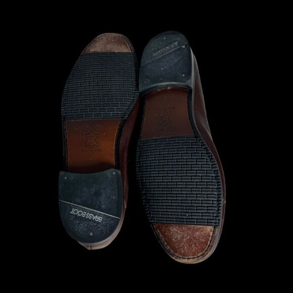 Brass‎ Boot Cognac Brown Woven Tassel Loafers Sz 9